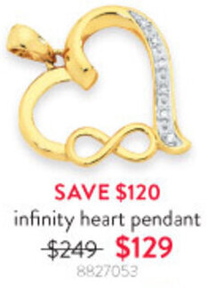 Goldmark Infinity Heart Pendant 8827053 offer