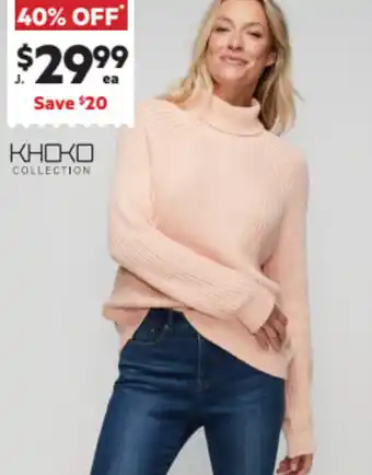 Harris Scarfe Slouch Neck Chunky Rib Jumper offer