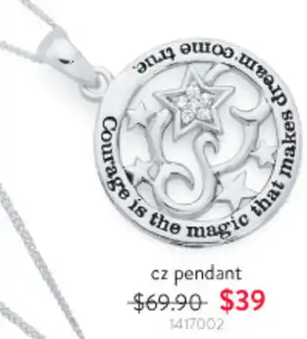 Goldmark Sentimental Treasures CZ Pendant 1417002 offer