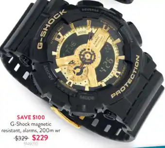 Goldmark G-Shock Magnetic Resistant, Alarms, 200m WR 5149310 offer