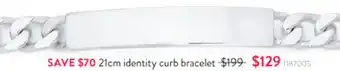 Goldmark Silver Jewellery 21cm Identity Curb Bracelet 1187005 offer