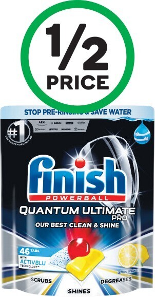 Woolworths Finish Quantum Ultimate Pro Dishwashing Tabs Pk 46 offer