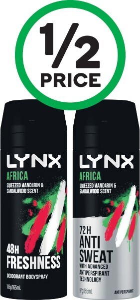 Woolworths Lynx Body Spray or Antiperspirant Deodorant 165ml offer