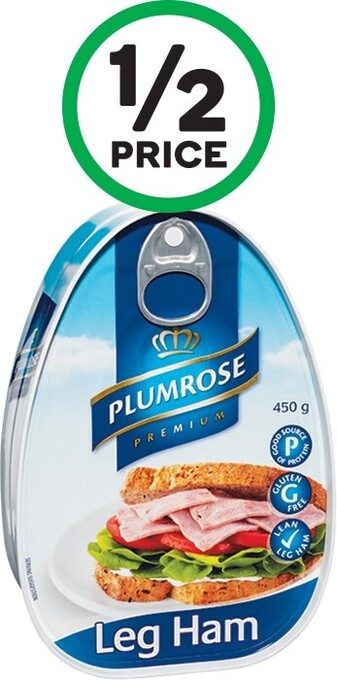 Woolworths Plumrose Leg Ham 450g offer