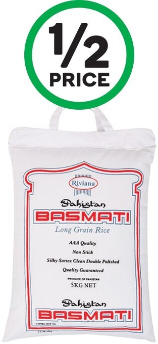 Woolworths Riviana Basmati Rice 5 kg offer