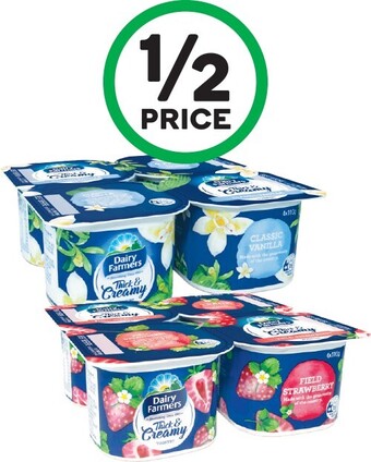 Woolworths Dairy Farmers Thick & Creamy Yoghurt 4 x 110g – From the Fridge offer