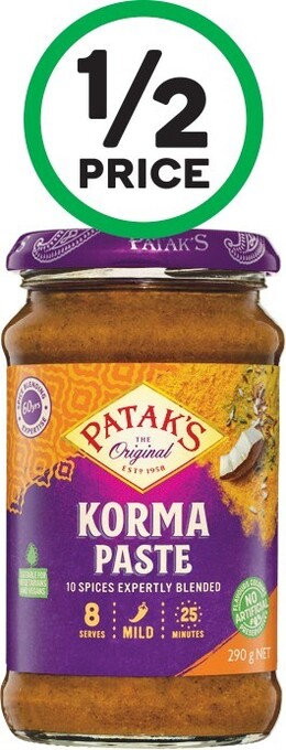 Woolworths Patak’s Curry Paste 283-312g offer