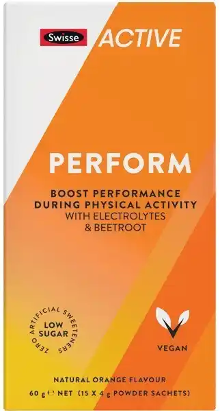 Woolworths Swisse Active Perform Powder Sachets 60g Pk 15 x 4g~ offer