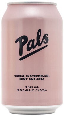 Woolworths Pals Vodka, Watermelon, Mint and Soda Cans 4x330ml offer