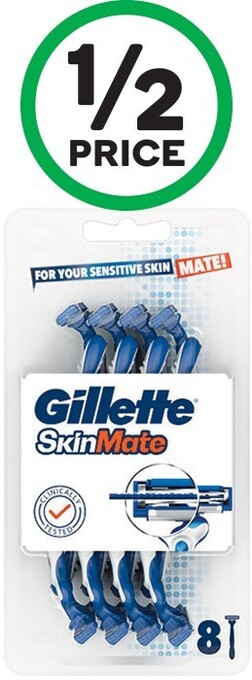 Woolworths Gillette Skinmate Disposable Razors Pk 8 offer