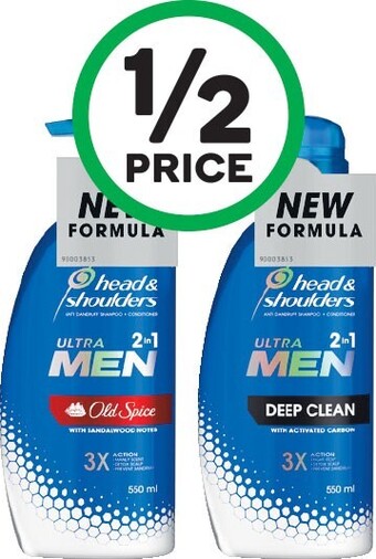 Woolworths Head & Shoulders UltraMen 2 in 1 Shampoo & Conditioner 550ml offer