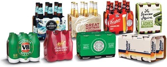 Woolworths 4 Pines Pacific Ale Bottles 6x330ml, Great Northern Original Lager Bottles 6x330ml, Coopers Sparkling Ale Bottles 6x375ml, Ja offer