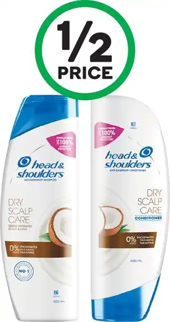 Woolworths Head & Shoulders Shampoo or Conditioner 400ml offer
