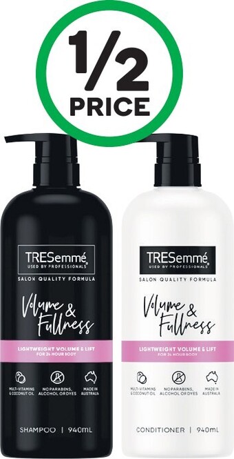 Woolworths TRESemme Shampoo or Conditioner 940ml offer