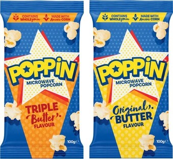 Coles Poppin Microwave Popcorn 100g offer