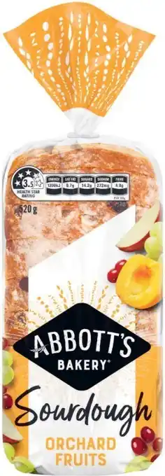Coles Abbott’s Sourdough Fruit Loaf 520g offer