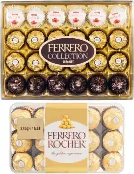 Coles Ferrero Collection Chocolate Gift Box 24 Pack 269g or Ferrero Rocher 30 Pack 375g offer