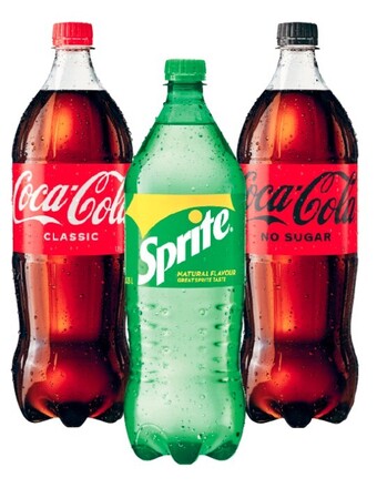 Coles Coca-Cola, Fanta or Sprite Soft Drink 1.25 Litre offer
