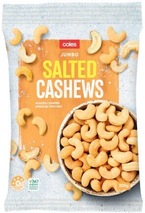 Coles Coles Jumbo Cashews 200g offer