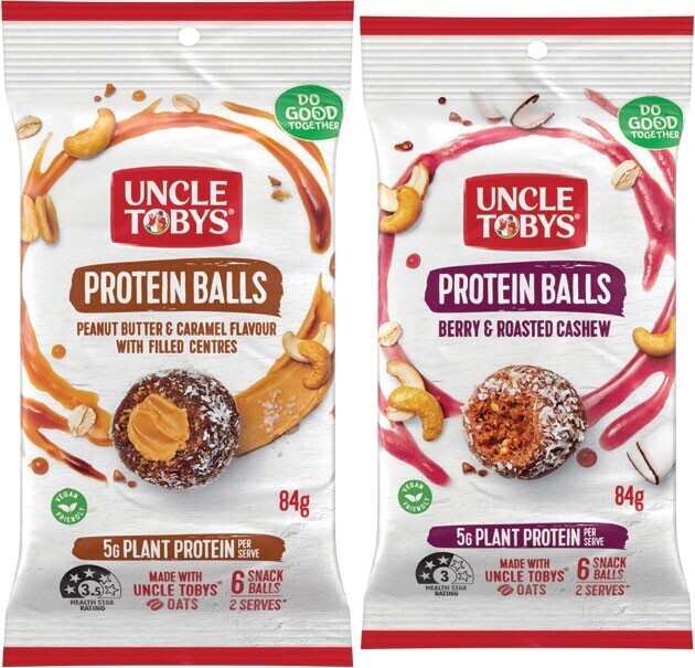 Uncle Tobys Oat Balls or Protein Balls 84g offer at Coles