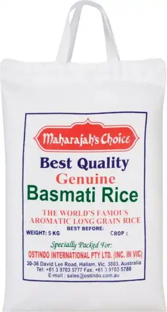 Coles Maharaja’s Choice Basmati Rice 5kg offer