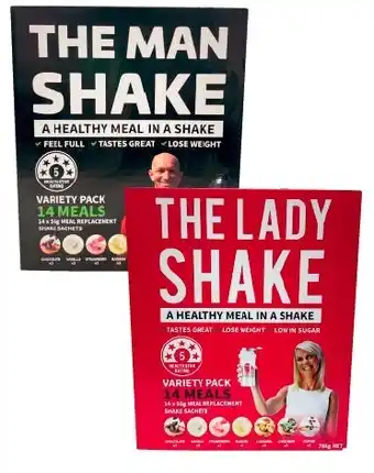 Coles The Lady Shake or The Man Shake Variety Pack x14 Sachets offer