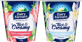 Coles Dairy Farmers Thick & Creamy Yoghurt 150g offer