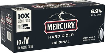 Coles Mercury Hard Cider Cans 10x375mL offer