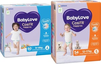 Coles BabyLove Cosifit Jumbo Nappies 54 Pack-84 Pack offer