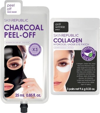 Coles Skin Republic Charcoal Mask or Collagen Hydrogel Under Eye Patch 3 Pack offer