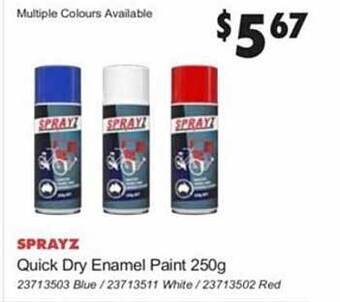 United Tools Sprayz Quick Dry Enamel Paint offer