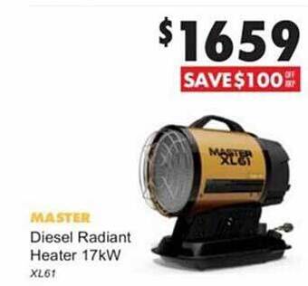 Master Diesel Radiant Heater 17kw