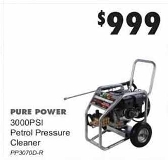 United Tools Pure Power 3000psi Petrol Pressure Cleaner offer