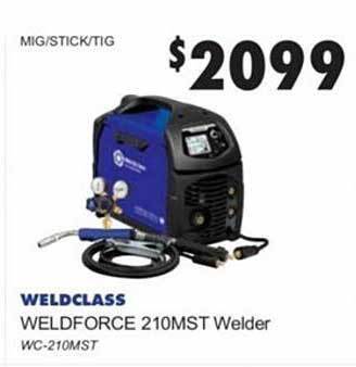 United Tools Weldclass Weldforce 210mst Welder offer