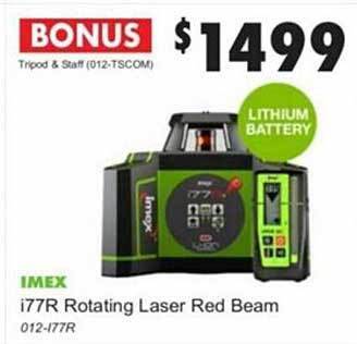 Imex I77r Rotating Laser Red Beam
