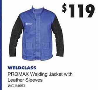 Weldclass Promax Welding Jacket With Leather Sleeves