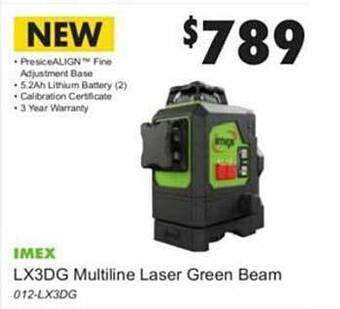 United Tools Imex Lx3dg Multiline Laser Green Beam offer