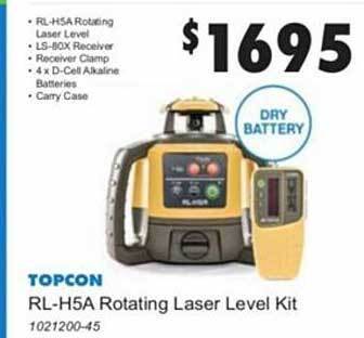 United Tools Topcon Rl-h5a Rotating Laser Level Kit offer