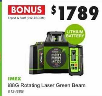 United Tools Imex I88g Rotating Laser Green Beam offer