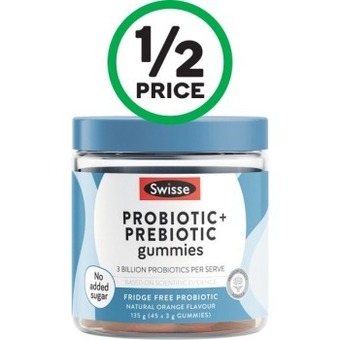 Woolworths Swisse Adult Probiotic + Prebiotic Gummies Pk 45~ offer