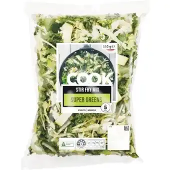 Woolworths NEW Woolworths COOK Super Greens Stir Fry Mix 550g offer