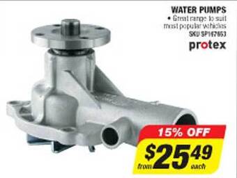Autobarn Water Pumps Protex offer