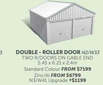 Stratco Double - Roller Door offer