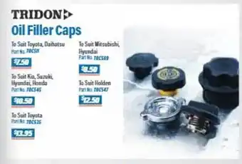 Burson Auto Parts Tridon Oil Filler Caps offer