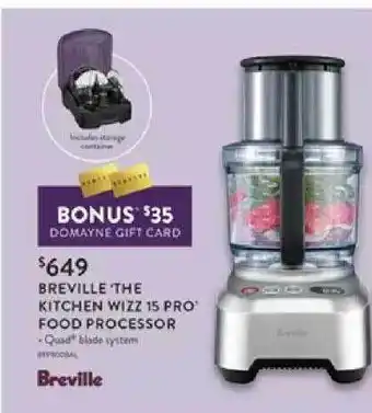 Domayne Breville The Kitchen Wizz 15 Pro Food Processor offer