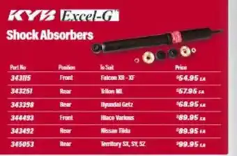 Kyb Shock Absorbers