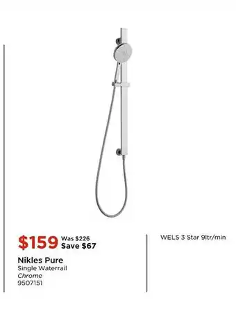 Reece Nikles Pure Single Waterrail Chrome offer