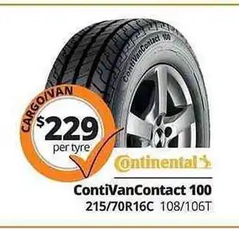 Tyreright Continental Contivancontact 100 215-70 R16c 108 106t offer