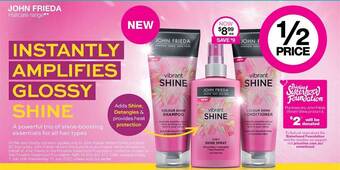 Priceline John Frieda Haircare Range offer
