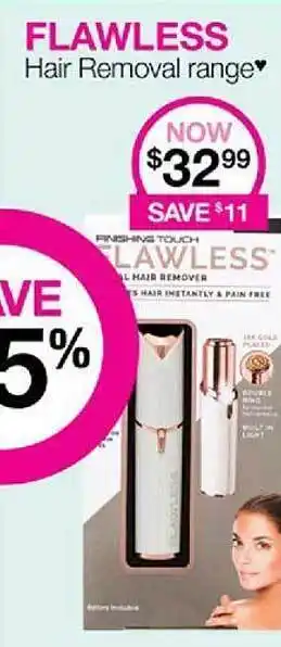Priceline Flawless Hair Removal Range offer